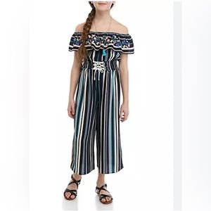 Girl off the shoulder jumpsuit